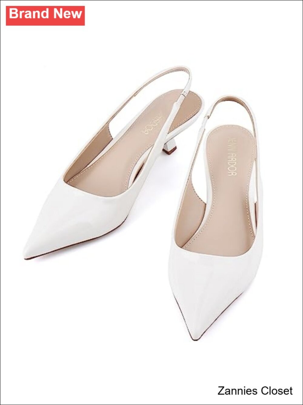 ✨ JENN ARDOR Women's Slingback Kitten Heels Pointed Toe Dress Pumps